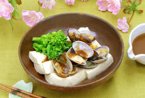 豆腐と旬の蒸し寄せ (使用商品:わさび胡麻ドレッシング)