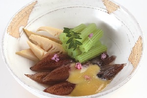 ほたるいかのからし酢みそかけ(使用商品:からし酢みそ)